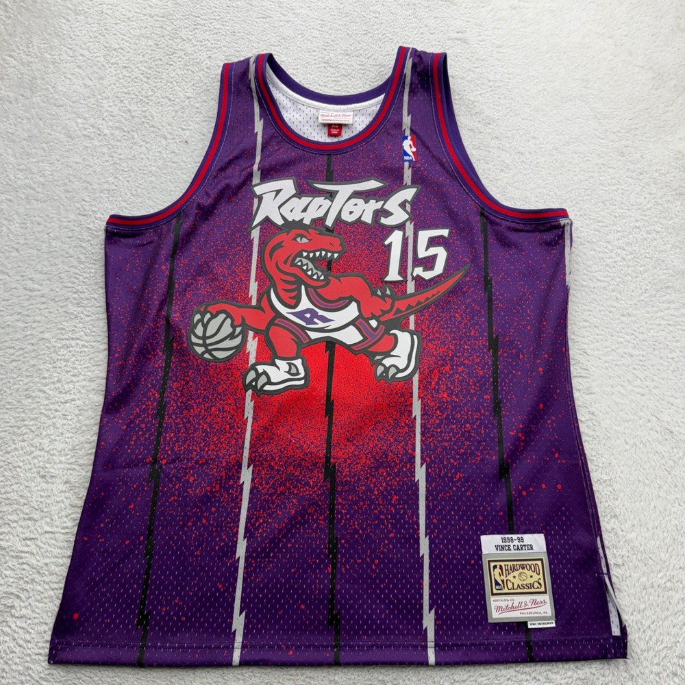 Mitchell & Ness Vince Carter Toronto‎ Raptors 1998-99 Purple Jersey Mens XL NBA